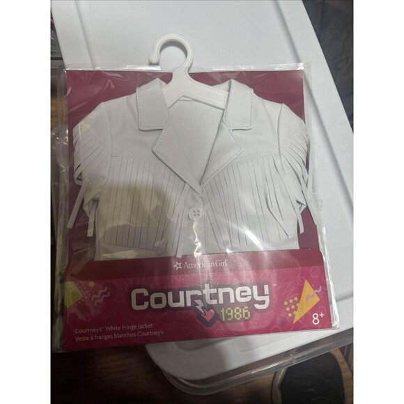 18" American Girl Doll Clothes COURTNEY White FRINGE JACKET NEW in Package - Picture 2 of 2